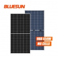 Bluesun Mono Bifacial Perc 450W Solcellepanel Dobbelglass Solcellepaneler Halvcelle 450Watt 450 Wp