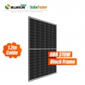Bluesun Solar PV Half Cut Black Frame PV Module Perc 370W 370Wp 370Watt Monokrystallinsk solcellepanel