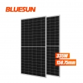 Hefei Bluesun Solar 335Watt 335W Single Crystal 158,75mm Monokrystallinsk Half Cut 335W Solar Panel