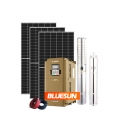 Bluesun pumps solar kit 24v 3inch out la solar vannpumpesystem 100m hodeløft nedsenkbar 1500w solar vannpumpe for landbruk