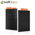 Bluesun Topcon All Black 450W solcellepanel for kommersiell hjemmebruk
    