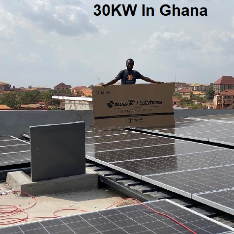 Bluesun 30KW solsystem i Ghana
