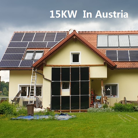 Bluesun 15KW Shingled PV -panelprosjekter i Østerrike