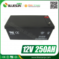 12V 250AH AGM oppladbare batterier
