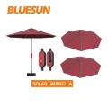 Bluesun 10 fot 360° Bord Rund Paraply Solar Powered LED Patio Offset Solar Panel Paraplyer