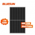 Bluesun Solar PV Half Cut Black Frame PV Module Perc 370W 370Wp 370Watt Monokrystallinsk solcellepanel