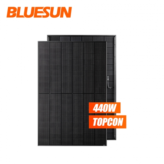 Bluesun high efficiency all black pv solar panel 440watt  jet n-type 450w mono shingled solar panels price-Bluesun