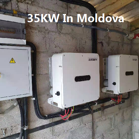  Bluesun Rooftop 35kw på grid solsystem i Moldova