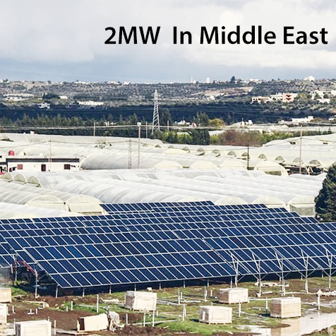 2 mw jordmontert solkraftverk i Midtøsten