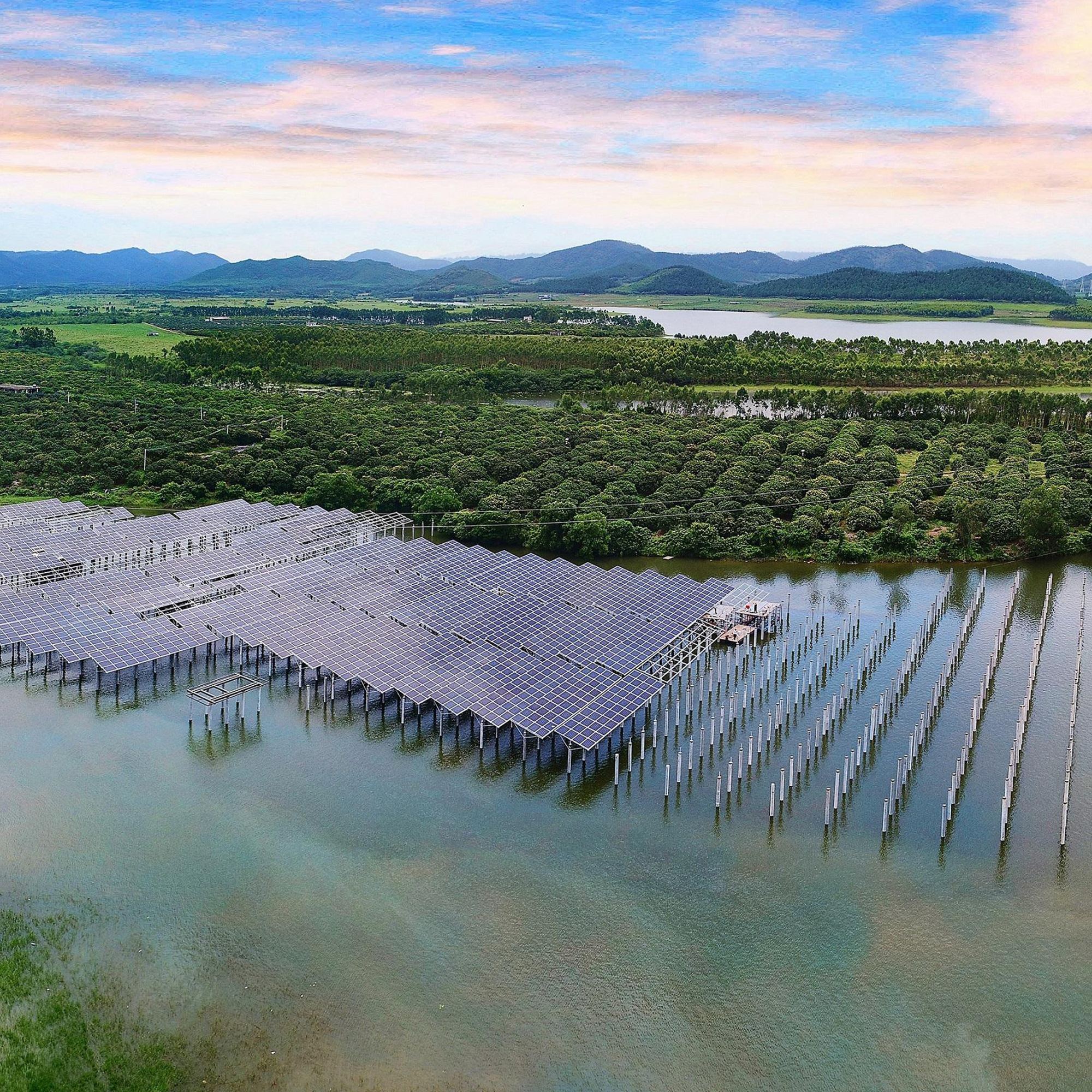 500kW vann sett på grid pv kraftverk i Anhui, Kina