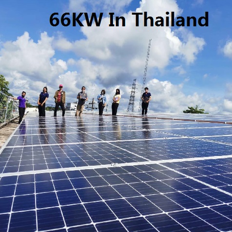  Bluesun 66KW solsystem på taket i Thailand