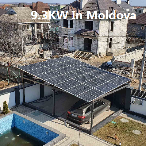  Bluesun 9.3kw .på grid solsystem i Moldova
