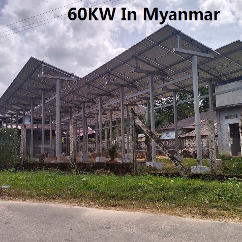 bluesun 60KW solsystem i myanmar