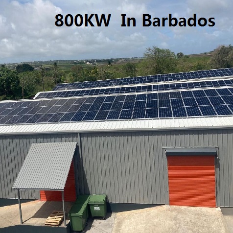 800KW Grid Tied Industrial Solar Power System i Barbados