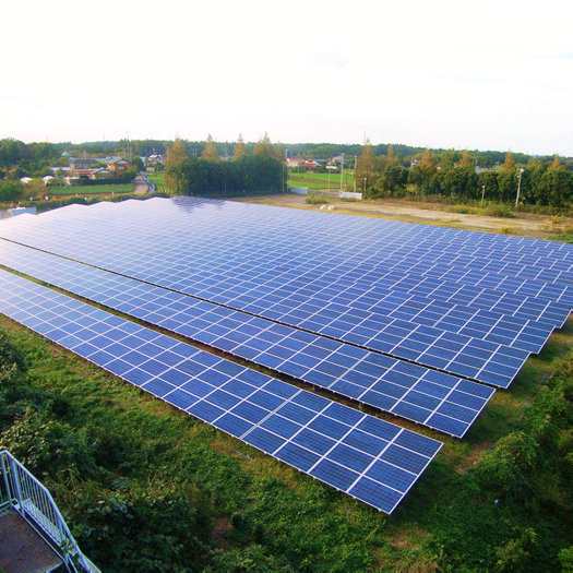 500kw på rutenettet solsystem i Japan