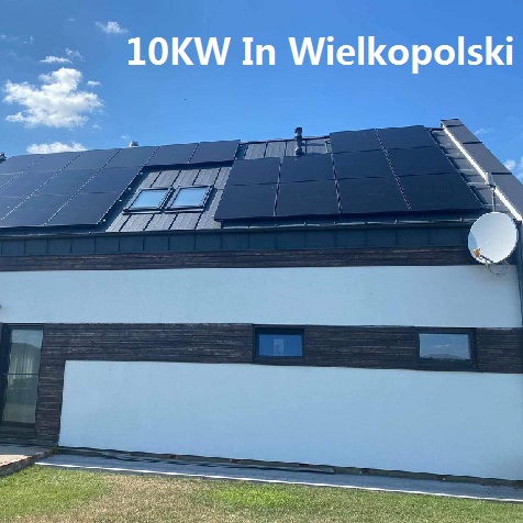 Bluesun 10KW Shingled PV -prosjekter på taket i Wielkopolski